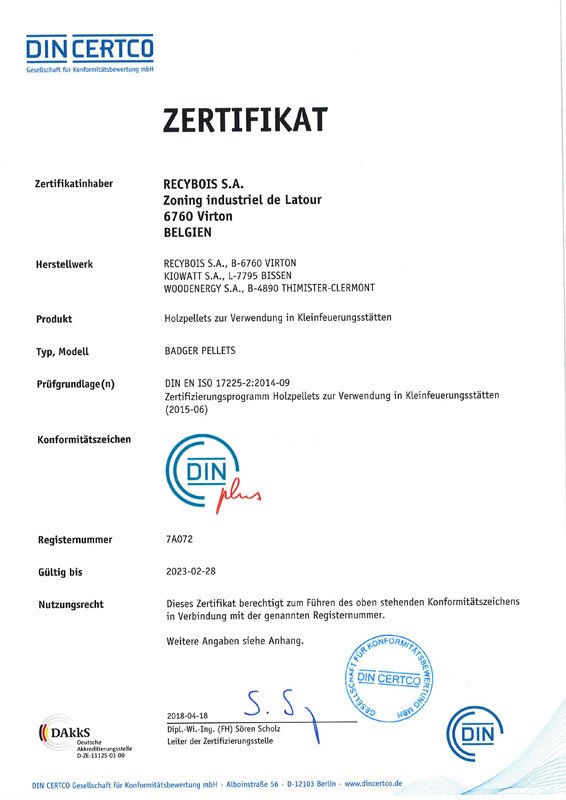 DINplus # 7A072 certificering - Prisma