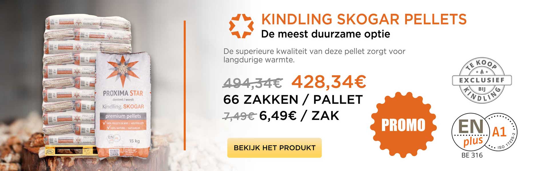 Pallet pellets Kindling Skogar promo