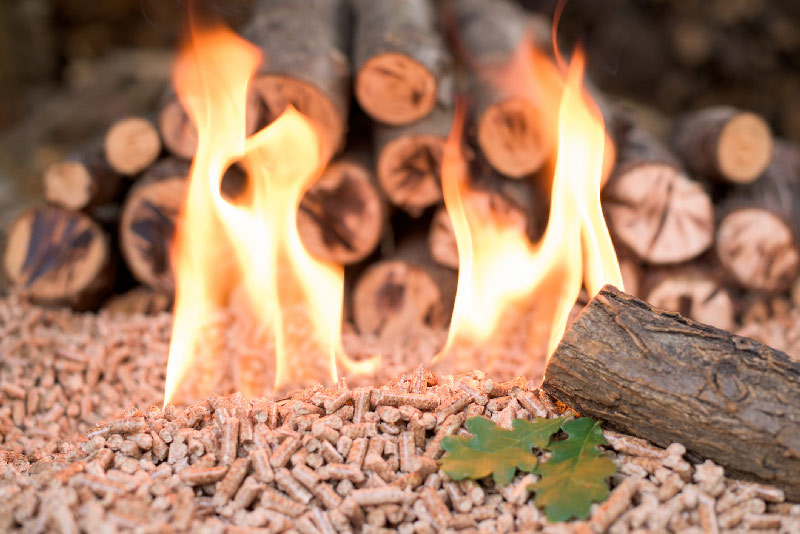 Houtgestookte verwarming