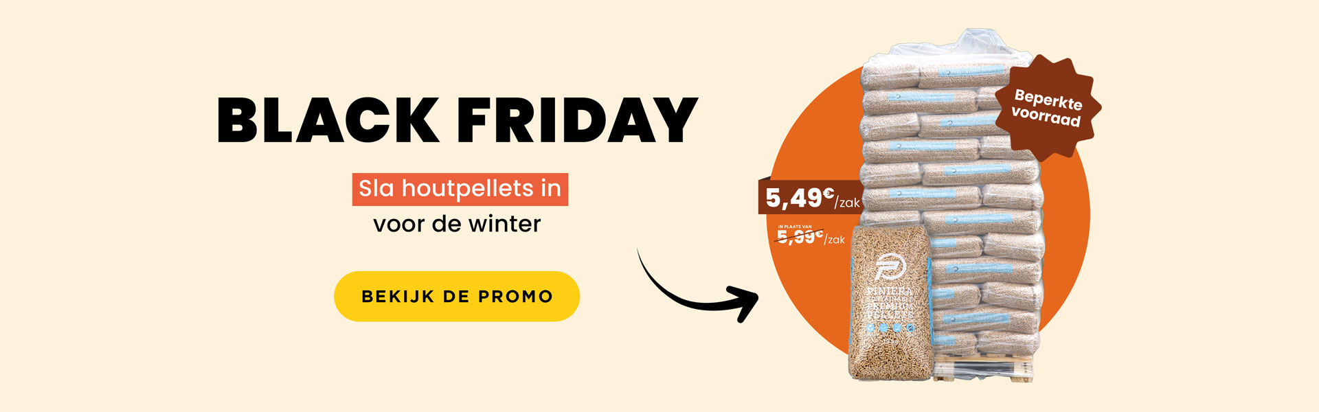 pallet pellets promotie black friday piniera
